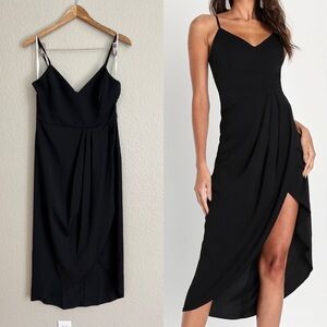 Black cocktail midi dress NWOT M